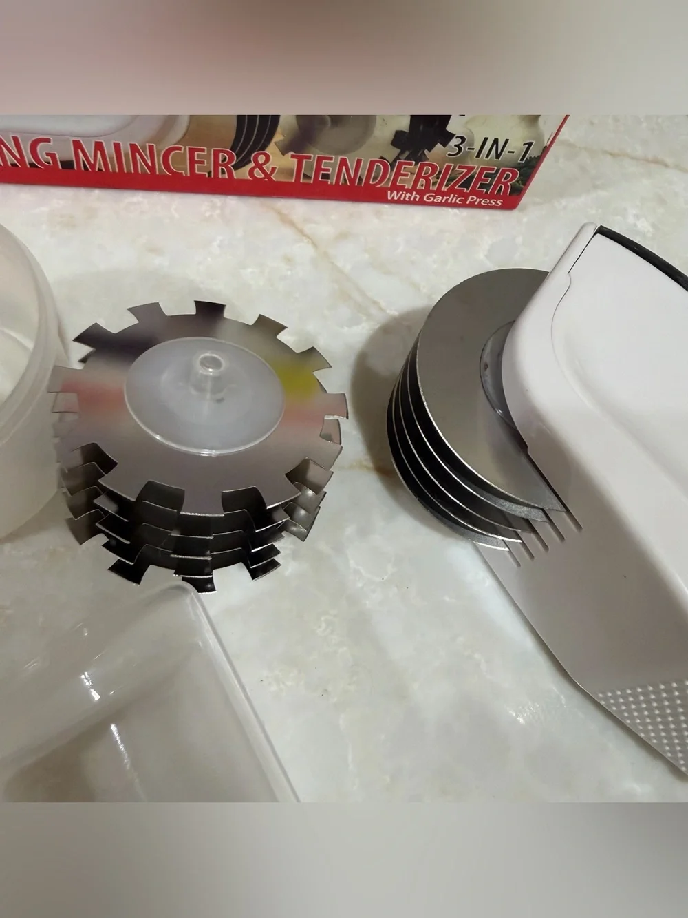 Handy Gourmet JB6763 Rolling Mincer & Tenderizer, White And Black